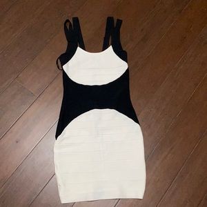 Size Small Marciano Black and White Dress